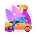 Car wash service abstract concept vector illustration. Royalty Free Stock Photo