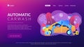 Car wash service concept landing page.