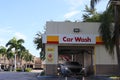 Car wash at a Shell gas station. Royalty Free Stock Photo