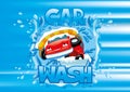 Car wash sign. Royalty Free Stock Photo