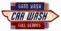 Car Was Sign Retro Vintage Garage Full Service Hand Wash Royalty Free Stock Photo