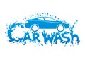 Car wash sign. Royalty Free Stock Photo