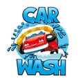 Car wash sign. Royalty Free Stock Photo