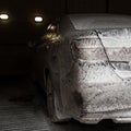 Car wash with soap. Royalty Free Stock Photo