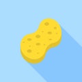 Car wash sponge icon, flat style