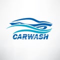 Car wash stylized vector symbo