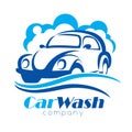 Car wash stylized vector symbo