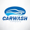 Car wash stylized vector symbol