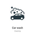 Car wash vector icon on white background. Flat vector car wash icon symbol sign from modern cleaning collection for mobile concept Royalty Free Stock Photo