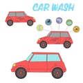 Car wash vector illustration