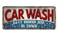 Car wash vintage rusty metal sign Royalty Free Stock Photo