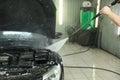 Car washing close-up.