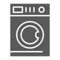 Car washing glyph icon, laundry and clean, washing machine sign, vector graphics, a solid pattern on a white background.