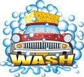 Car washing sign Royalty Free Stock Photo