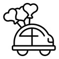 Car wedding icon outline vector. Manager ceremony