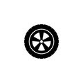 Car wheel vector icon Royalty Free Stock Photo