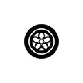 Car wheel vector icon Royalty Free Stock Photo