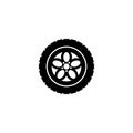 Car wheel vector icon Royalty Free Stock Photo