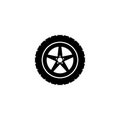 Car wheel vector icon Royalty Free Stock Photo