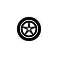 Car wheel vector icon Royalty Free Stock Photo