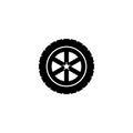 Car wheel vector icon Royalty Free Stock Photo