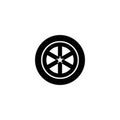Car wheel vector icon Royalty Free Stock Photo