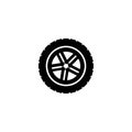 Car wheel vector icon Royalty Free Stock Photo
