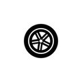 Car wheel vector icon Royalty Free Stock Photo
