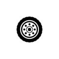 Car wheel vector icon Royalty Free Stock Photo