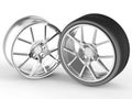 Car wheel and alloy rim Royalty Free Stock Photo