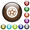 Car wheel color glass buttons Royalty Free Stock Photo
