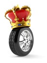 Car wheel with crown