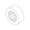 Car wheel icon, isometric 3d style Royalty Free Stock Photo
