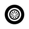 Car wheel icon. Transparent background. Modern technology. Vector illustration. Stock image. Royalty Free Stock Photo