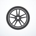 Vector car wheel icon