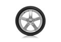 The car wheel is isolated against a white background. Royalty Free Stock Photo