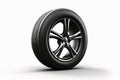 Car wheel isolated on a white background Royalty Free Stock Photo