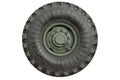 Car wheel military green, side view