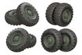 Car wheel military set