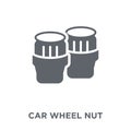 car wheel nut icon from Car parts collection. Royalty Free Stock Photo