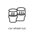 car wheel nut icon from Car parts collection. Royalty Free Stock Photo