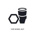 car wheel nut isolated icon. simple element illustration from car parts concept icons. car wheel nut editable logo sign symbol Royalty Free Stock Photo