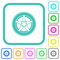 Car wheel vivid colored flat icons Royalty Free Stock Photo