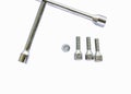 Car wheel wrench and four wheel bolts