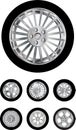 Car wheels collection