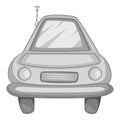 Car with wifi sign i icon monochrome