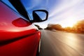 Car wiht motion blur background Royalty Free Stock Photo