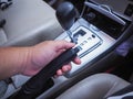 Drift car : Pull the handbrake while driving.