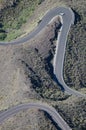 Car on a winding road. Royalty Free Stock Photo