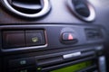 Car window defrost button detail Royalty Free Stock Photo